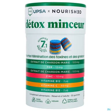 Upsa X Nourished Detox 7en1 Gommes 30
