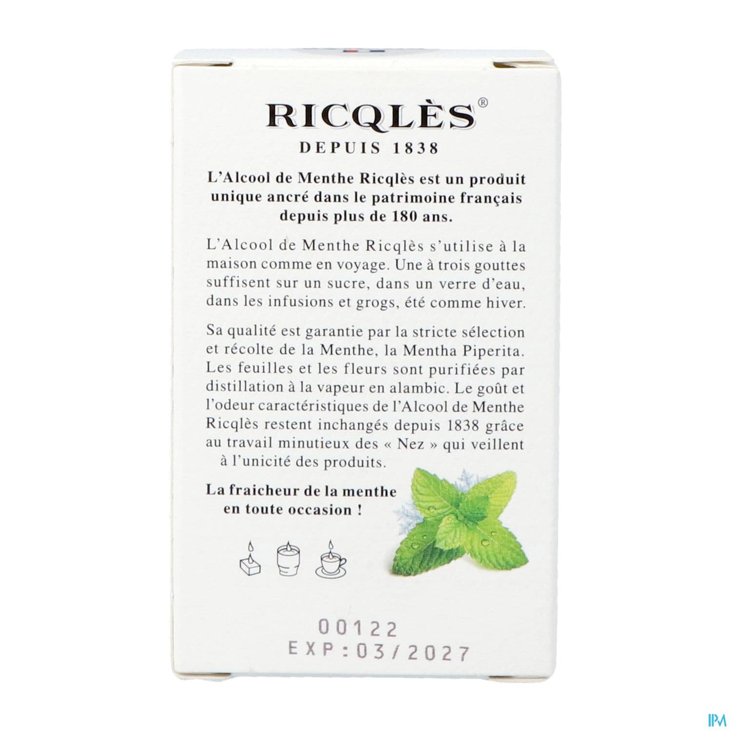 Ricqles Alcool De Menthe 30ml
