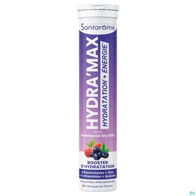 Santarome Hydra'max Framboise Myrtille Comprime Effervescent 20