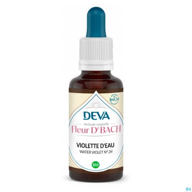 Deva Fleurs De Bach Violette D'eau (water Violet- No34) Bio 15ml