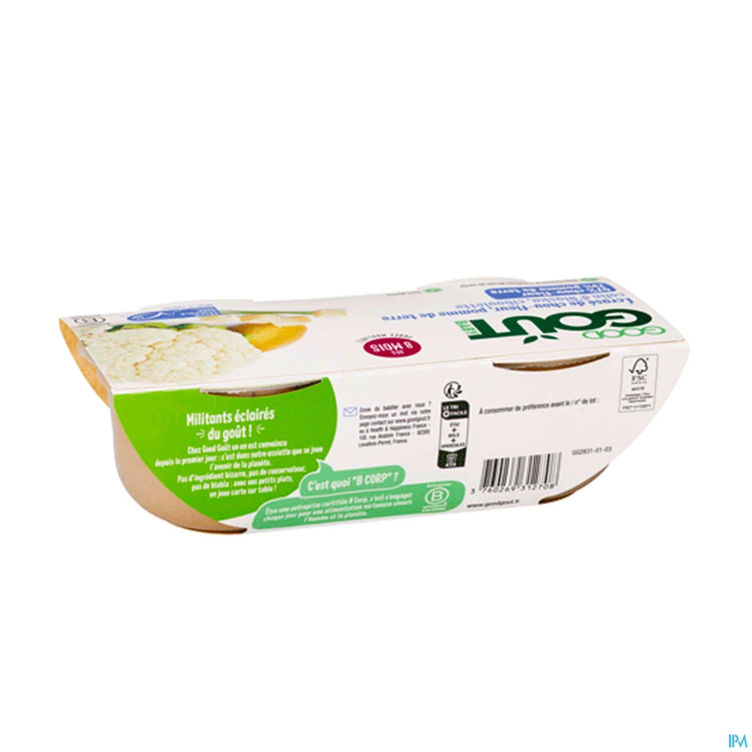 Good Gout Baby Bols Ecrase De Chou Fleur Pommes De Terre Et Colin D Alaska Bio 190g X2