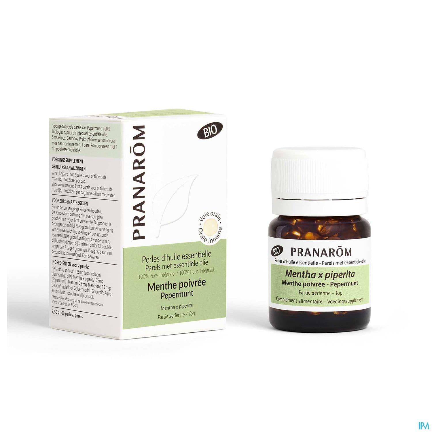 Pranarom Perles Huile Essentielle Bio Menthe Poivree 60 Perles 100mg