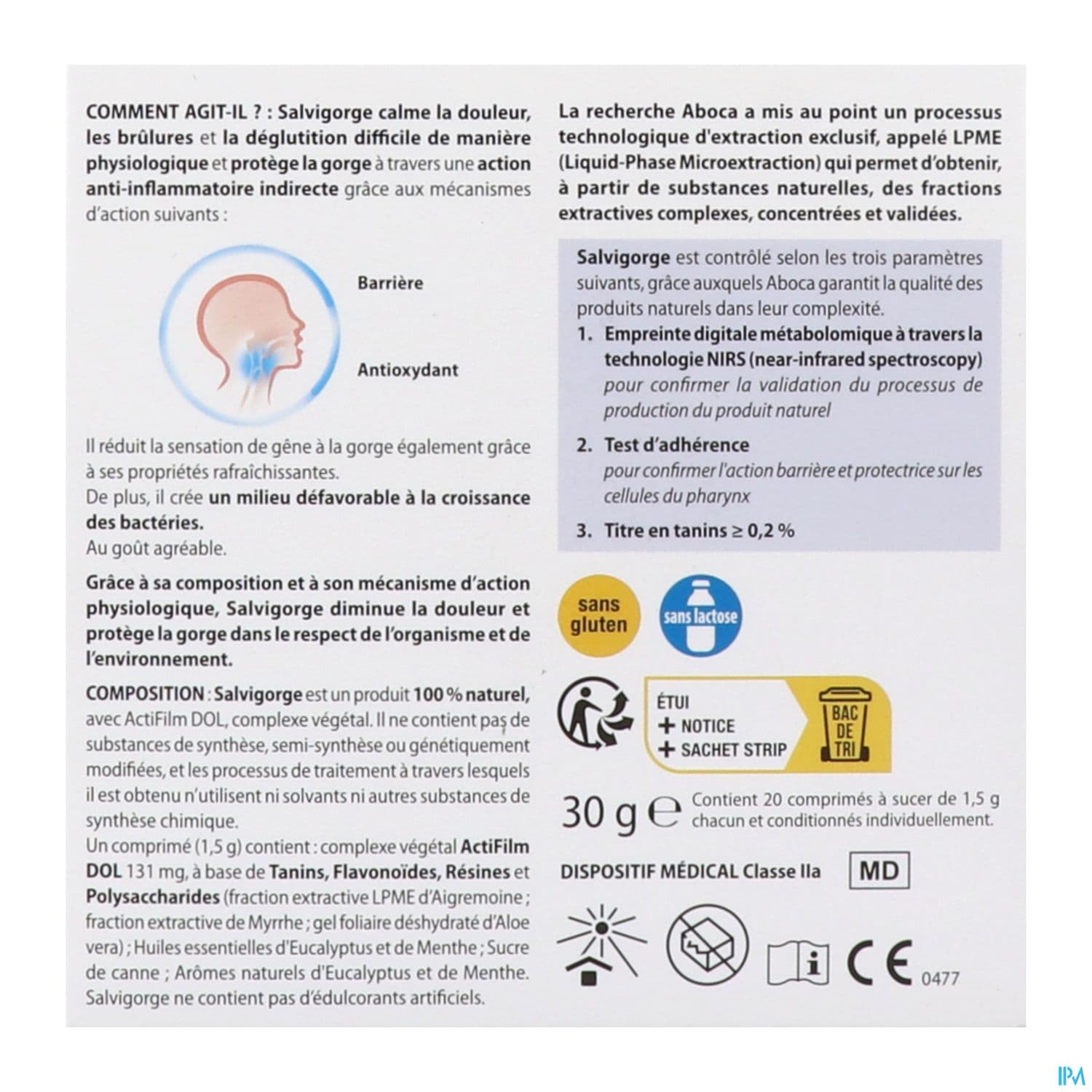 Aboca Salvigorge Comprime A Sucer Dispositif Medical Pour Le Mal De Gorge 20
