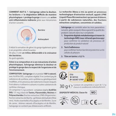 Aboca Salvigorge Comprime A Sucer Dispositif Medical Pour Le Mal De Gorge 20