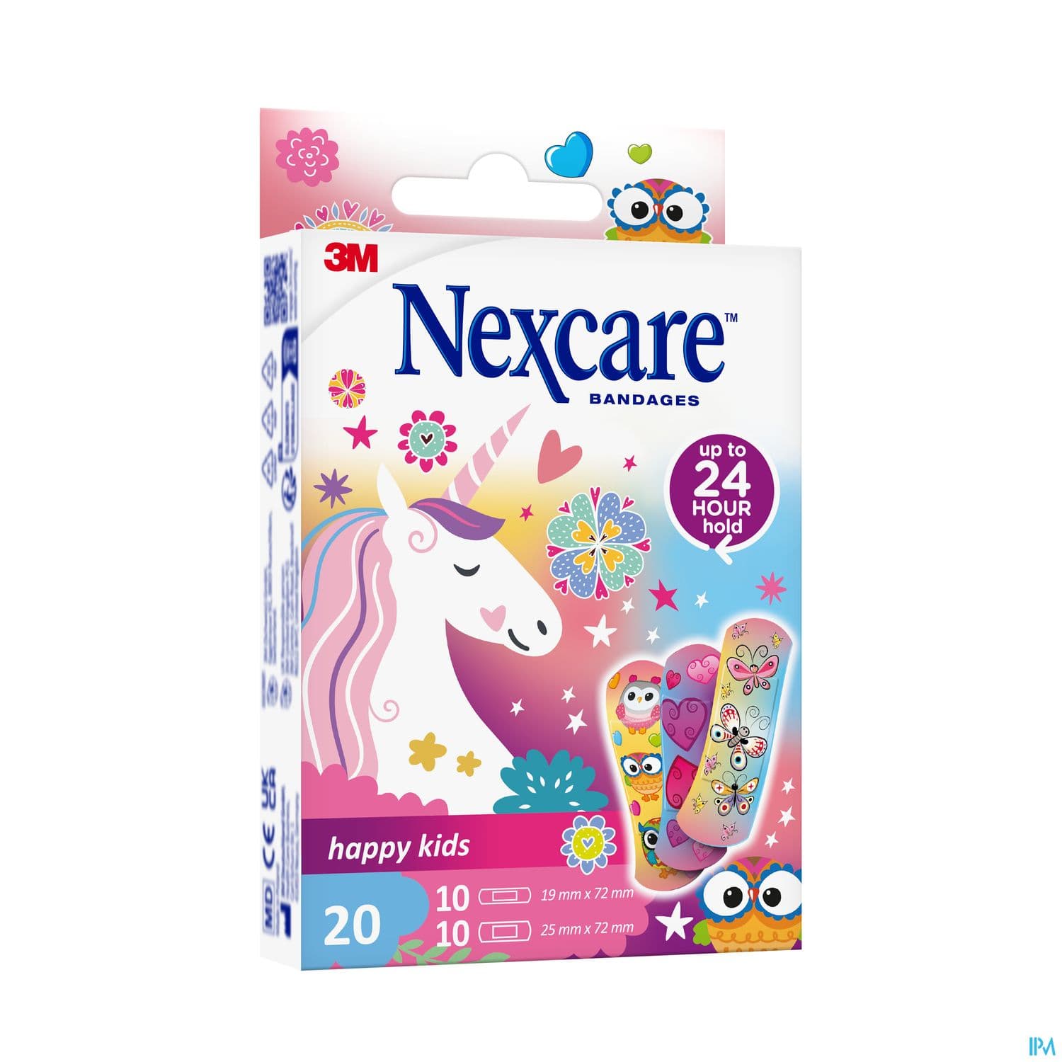 3m Nexcare Happy Kids Pansement Licorne 20