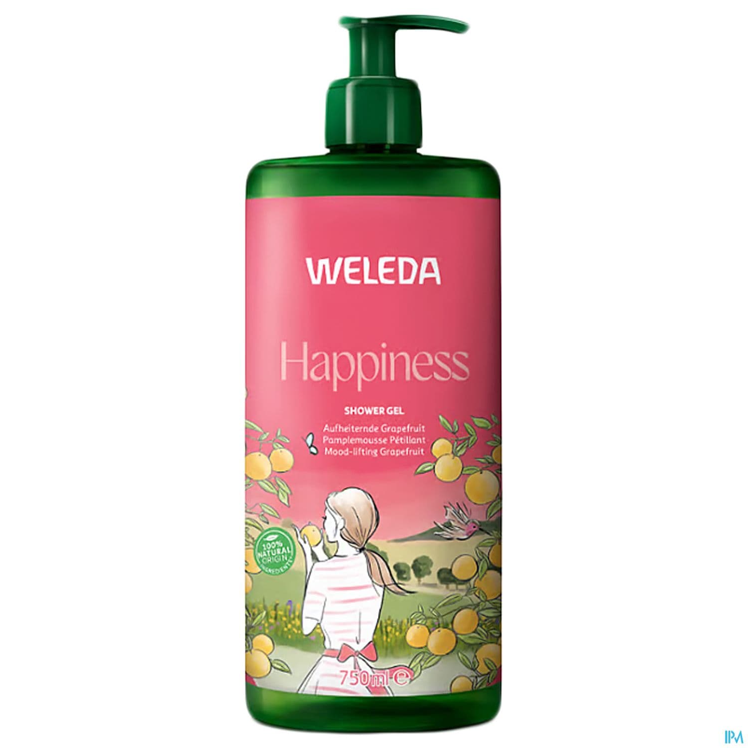 WELEDA GEL DCH HAPPINESS PAMP750ML