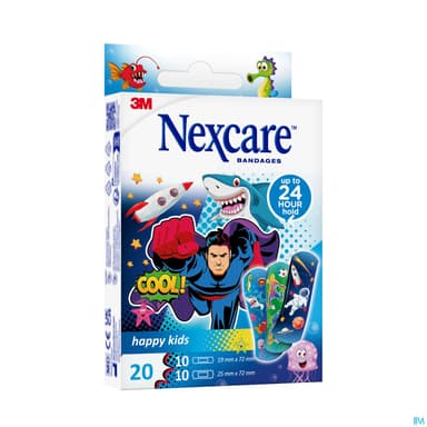 3m Nexcare Happy Kids Pansement Heros 20