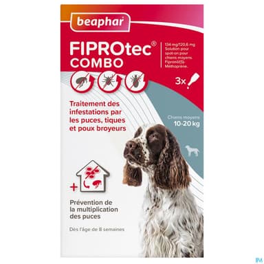 BEAPHAR FIPROTEC COMBI MOY CHIENX3