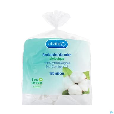 Alvita Rectangle Coton Bio 180