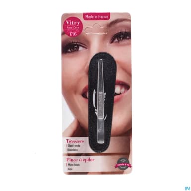 VITRY Pince à épiler mors biais inox