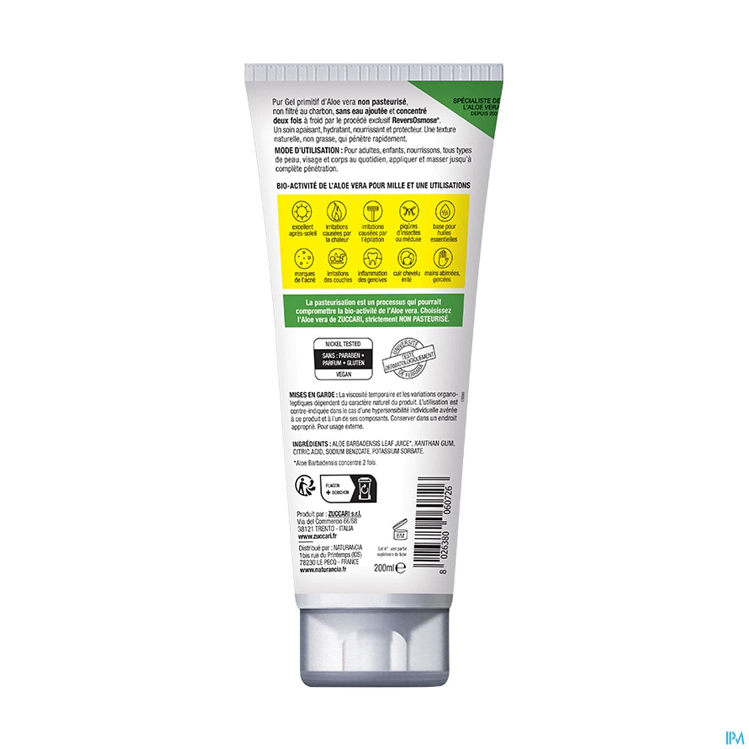 ALOE VERA PUR GEL TUBE 200ML