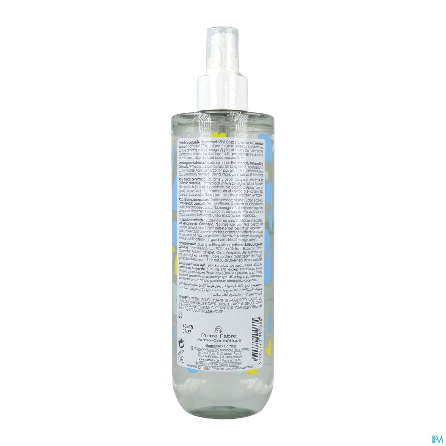 Klorane Bebe Eau Fraiche Parfumee 500ml