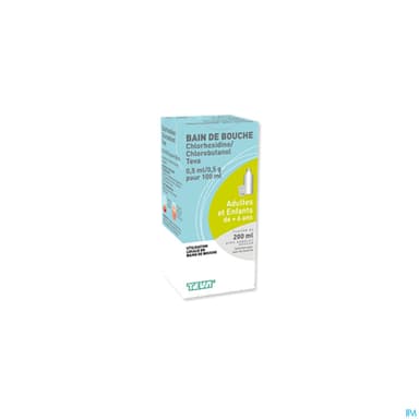 CHLORHEXIDINE/CHLOROBUT TEVA 200ML