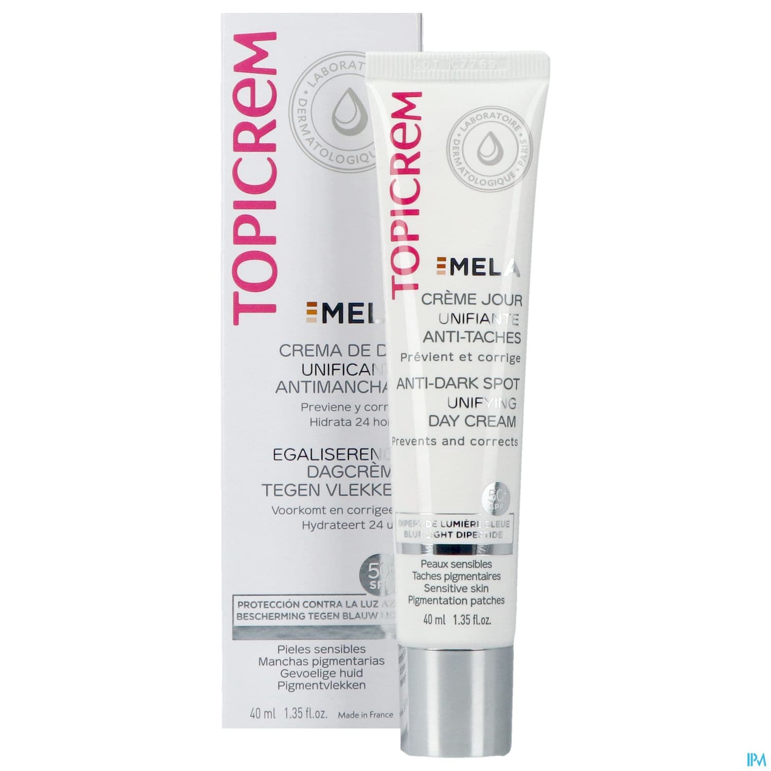 TOPICREM MELA CR A/TACHE 50+ 40ML