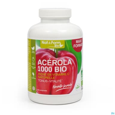 Nat Et Form Acerola 1000mg Bio Comprime A Croquer 30