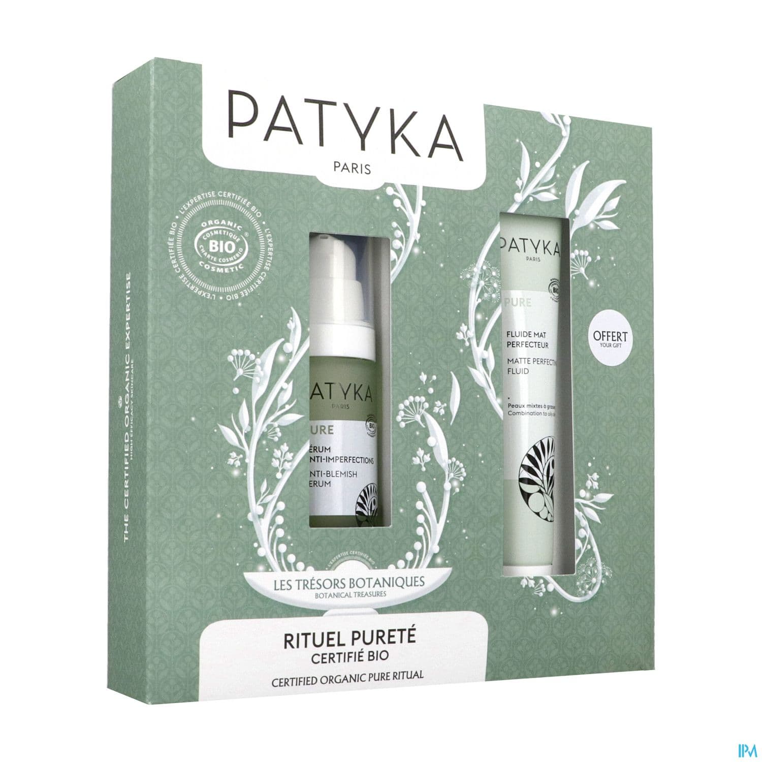 Patyka Pure Serum Antiimperfections Bio 30ml + Fluide Mat Perfecteur 40ml Offert — Pharmacie Maarek