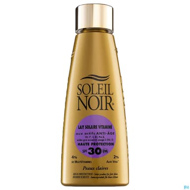 Soleil Noir Lait Solaire Vitamine Ip 30 Haute Protection 150ml