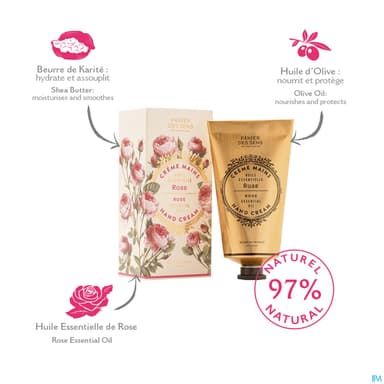 PANIER DES SENS CR MAIN ROSE 75ML