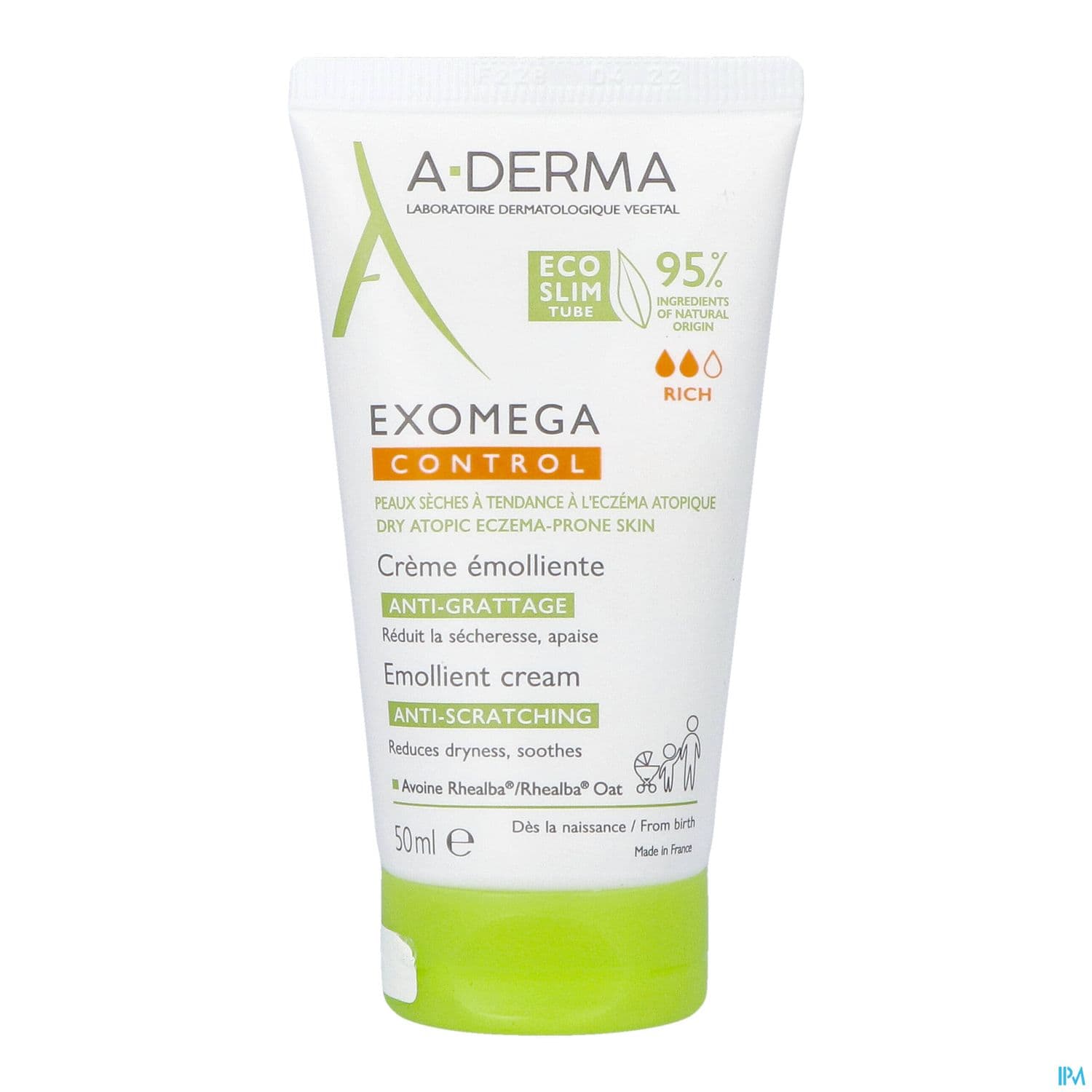 A Derma Exomega Control Creme Emolliente Antigrattage 50ml