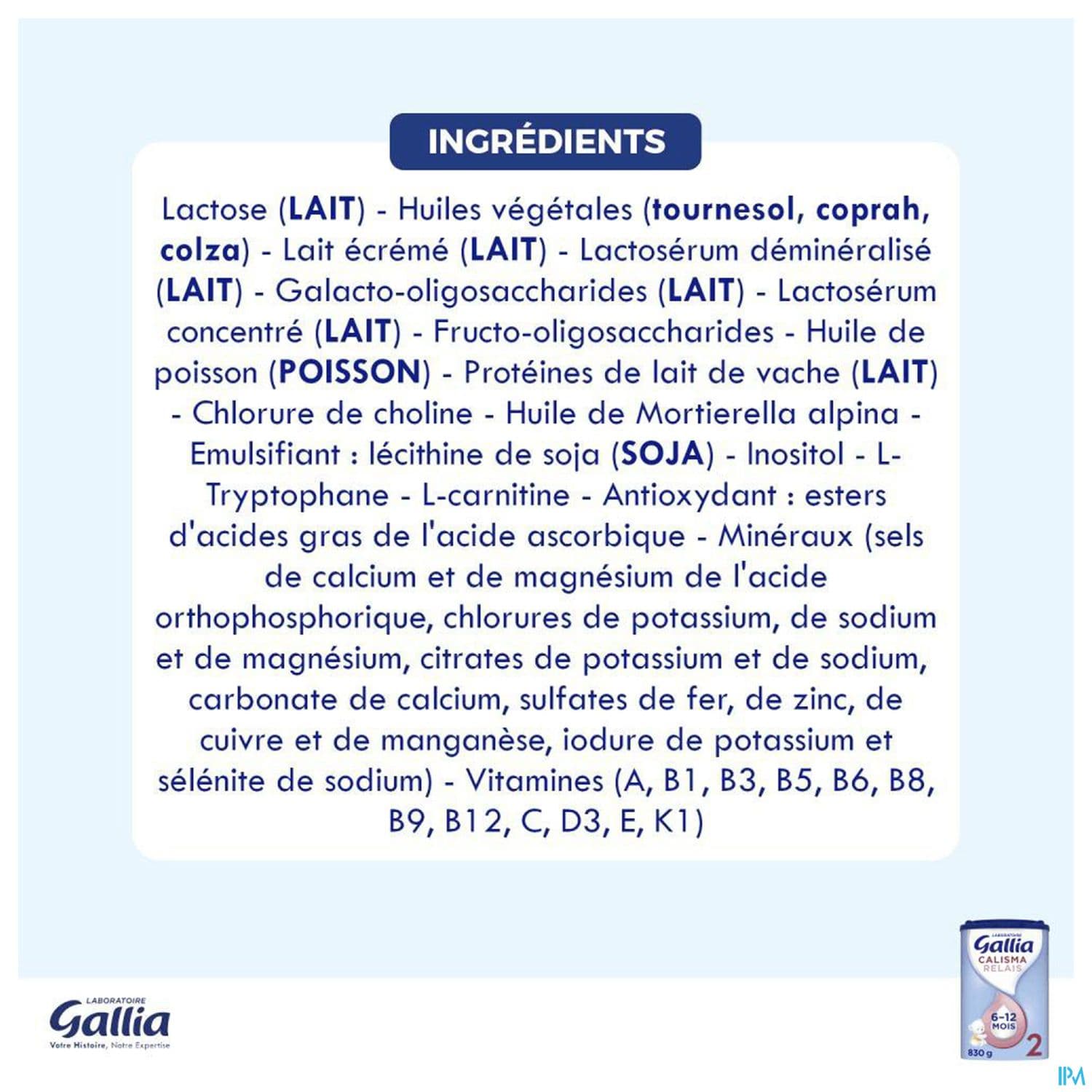 GALLIA CALISMA RELAIS 2E AGE 830G