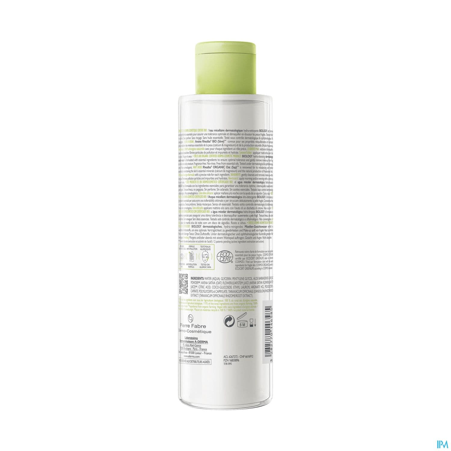 A-DERMA BIOLOGY EAU MICEL 200ML