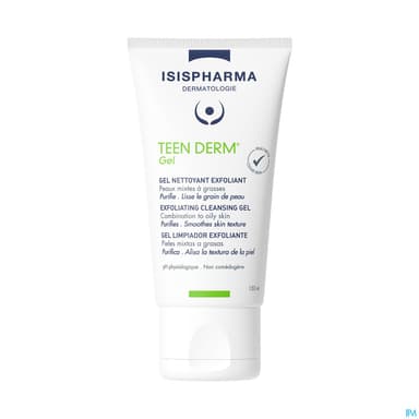 Isispharma Teen Derm Gel Nettoyant Exfoliant 150ml