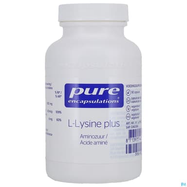 PURE ENCAPSUL L-LYSINE PLUS CAPS90