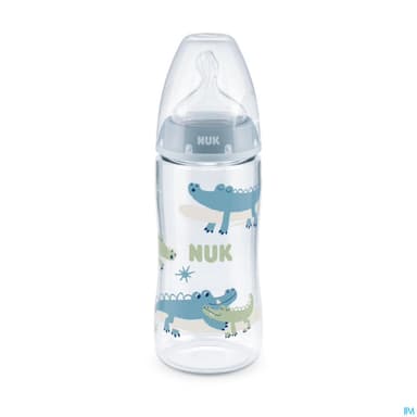Nuk Biberon First Choise+ Fc+ Tc 360ml Silicone 6/18m Flow Control Garcon