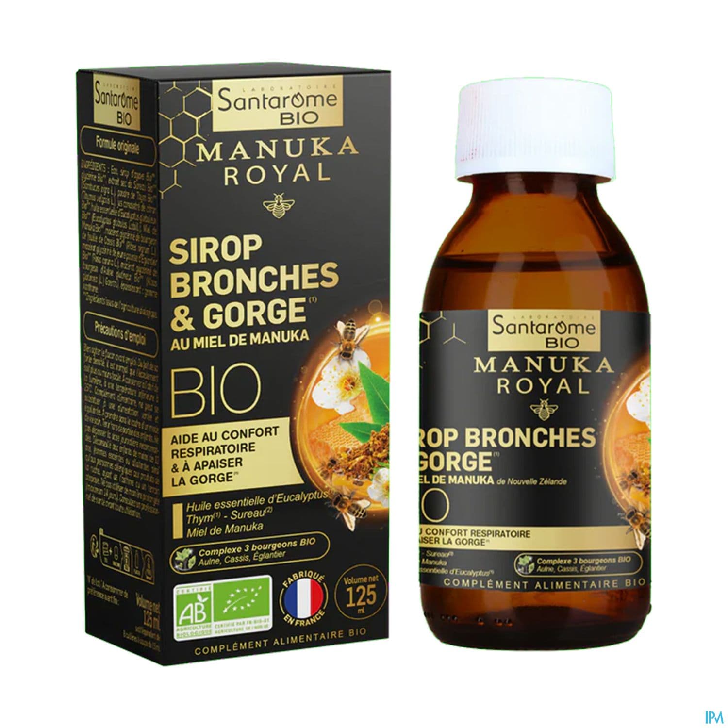 Santarome Sirop Bronches Gorge Miel Manuka Bio 125ml
