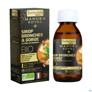 Santarome Sirop Bronches Gorge Miel Manuka Bio 125ml