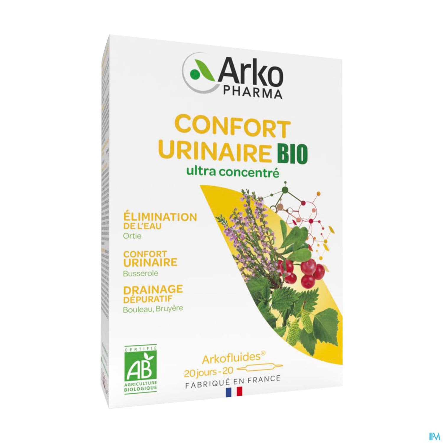 Arkopharma Arkofluides Bio Confort Urinaire Ampoule Buvable 10ml 20