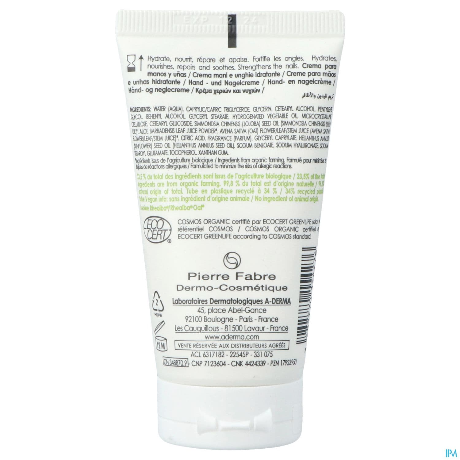 A-DERMA CR MAIN ONGLE HYDRA 50ML