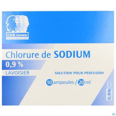 Lavoisier Sodium Chlorure 0.9% Solution Injectable 20ml 10