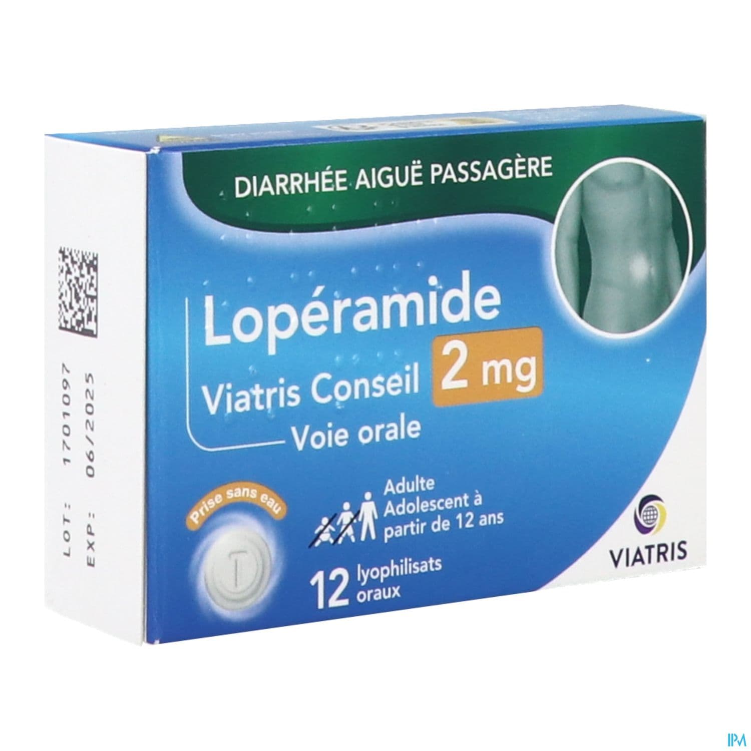 Loperamide Viatris Conseil 2mg Lyophilisat Oral 12