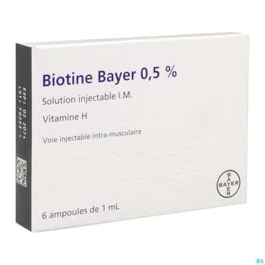 Biotine Bayer 0.5% Solution Injectable Im Amp 1ml 6