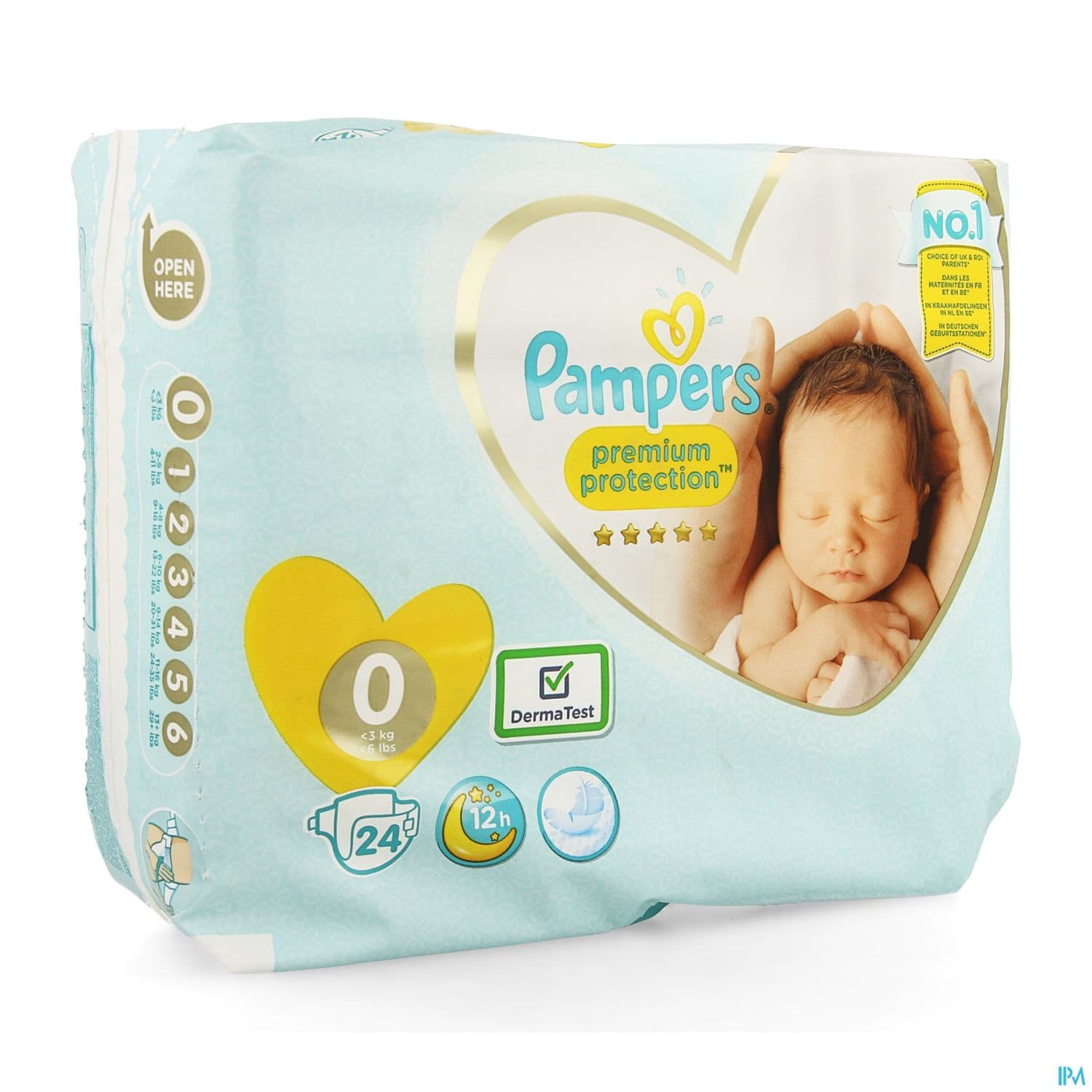 COUCH PAMPERS PREM PROT T0 -3KG 24