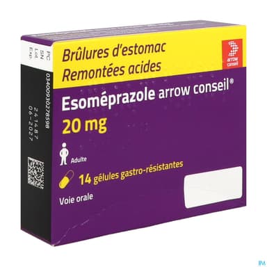 Esomeprazole Arrow Conseil 20mg Gelule Gastroresistante 14