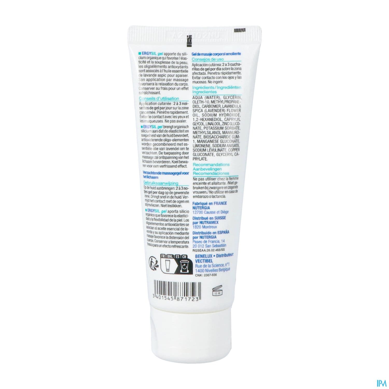 Nutergia Ergysil Gel Silicium Huile Essentielle Lavande 75ml