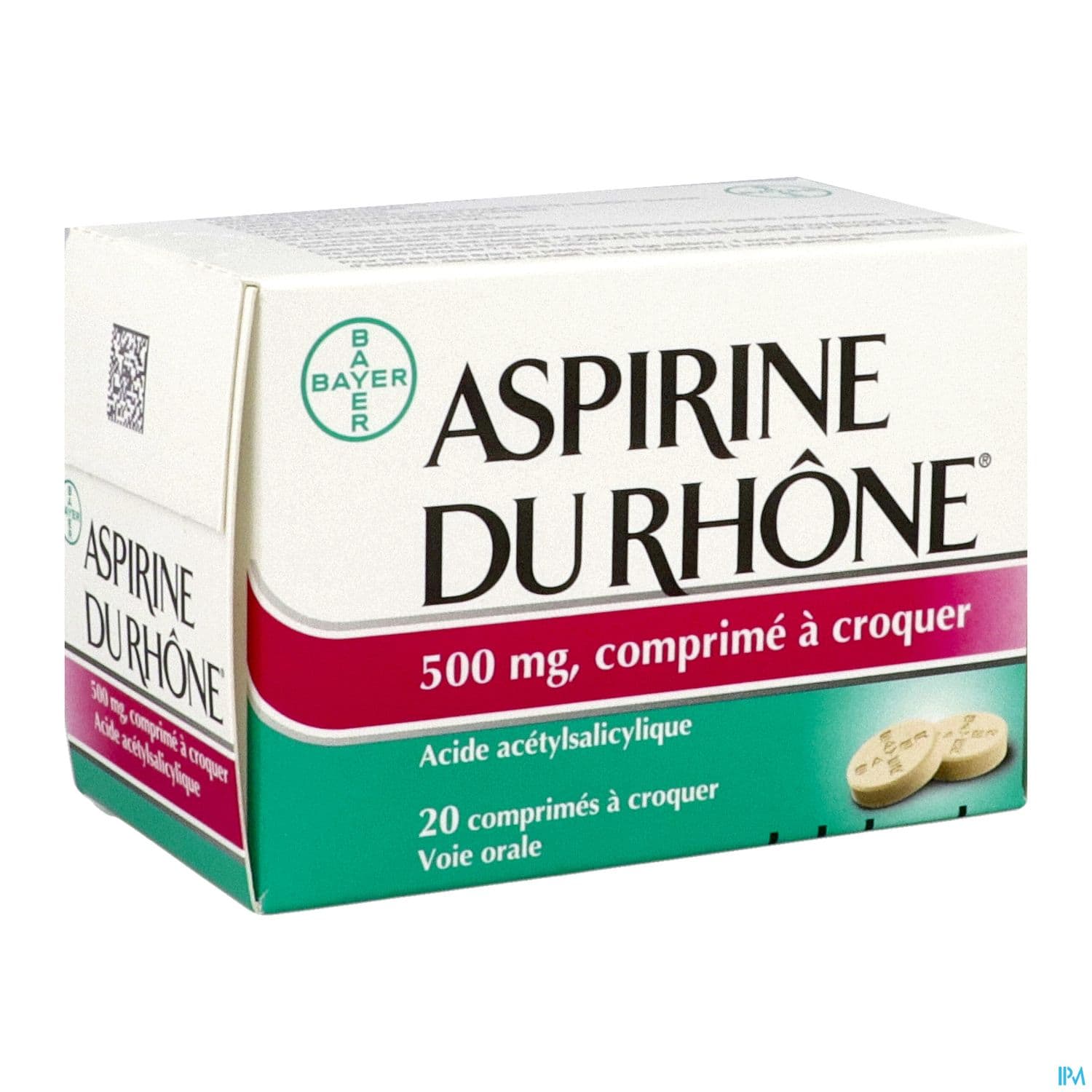 Aspirine Du Rhone 500mg Comprime A Croquer 20