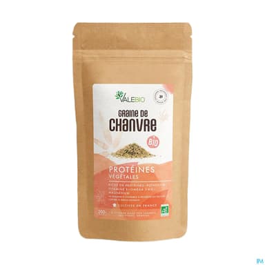 Valebio Proteines Vegetale Graine De Chanvre Decortiquee Bio 200g