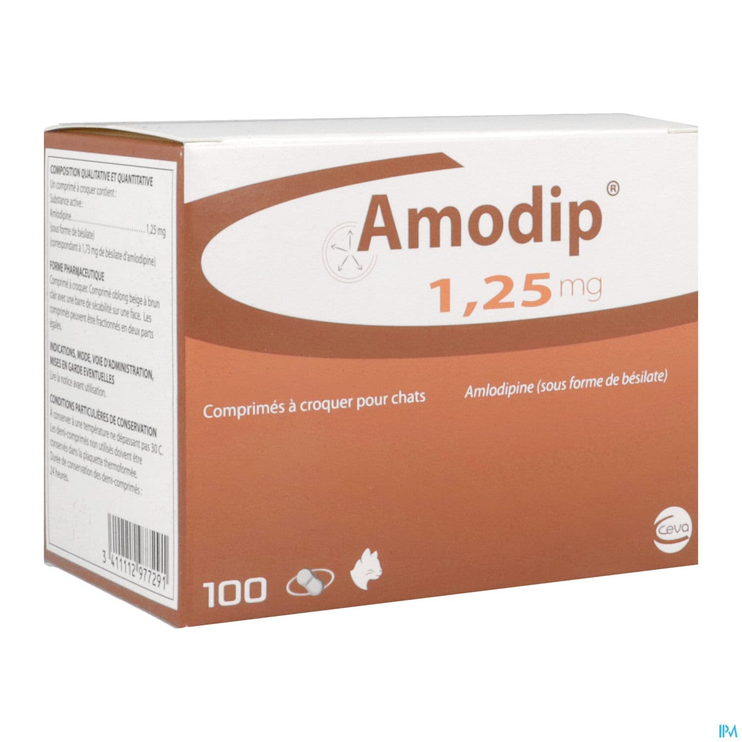 Amodip 1mg25 Hypertension Systemique Chat Comprime 100