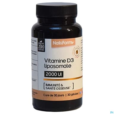 NAT&FORM VIT D3 LIPOSOMAL GELU 30
