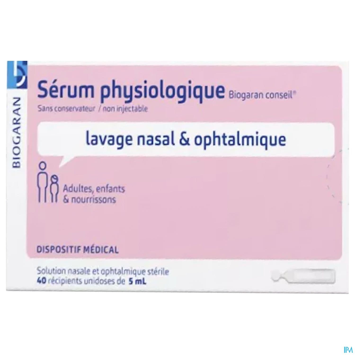 SERUM PHYSIO 0,9% BGR DOSE 5ML40