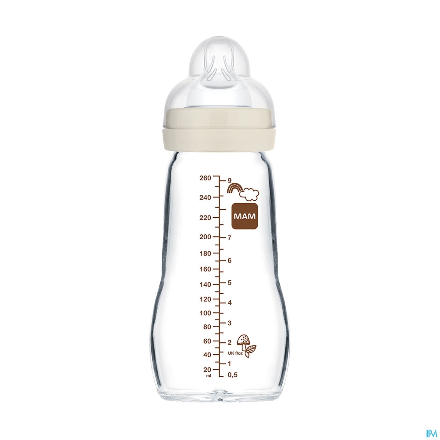 BIB MAM VER 1AGE DEB/2 BLANC 260ML
