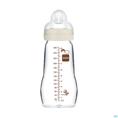 BIB MAM VER 1AGE DEB/2 BLANC 260ML