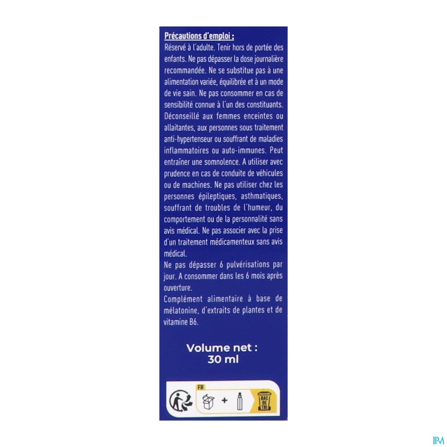 Chronodorm Melatonine Flash Spray Sublingual 30ml