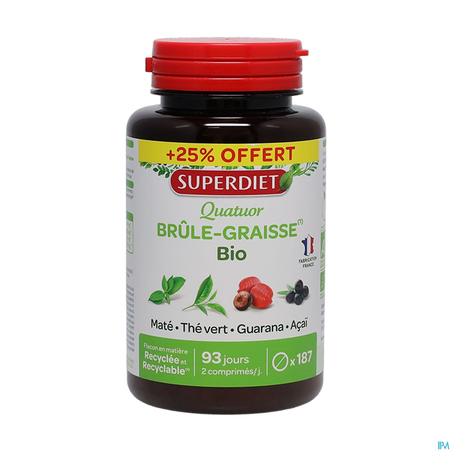 Superdiet Quatuor Bio Brule Graisse Comprime 150 + 37
