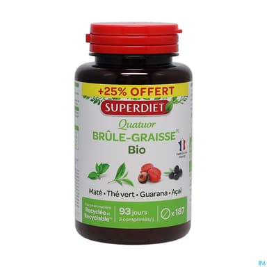 Superdiet Quatuor Bio Brule Graisse Comprime 150 + 37
