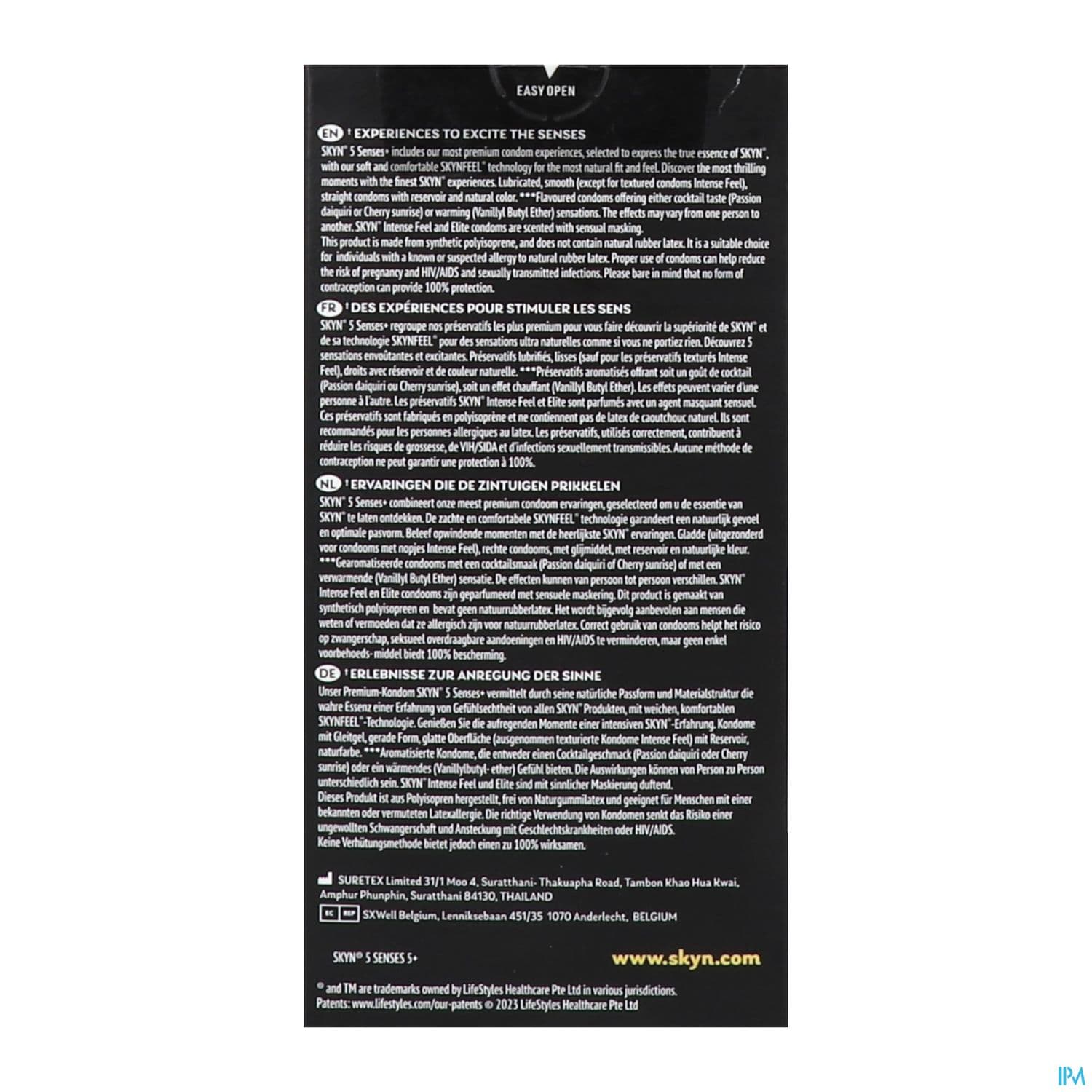 PRESERV MANIX SKYN 5 SENSES+ 5