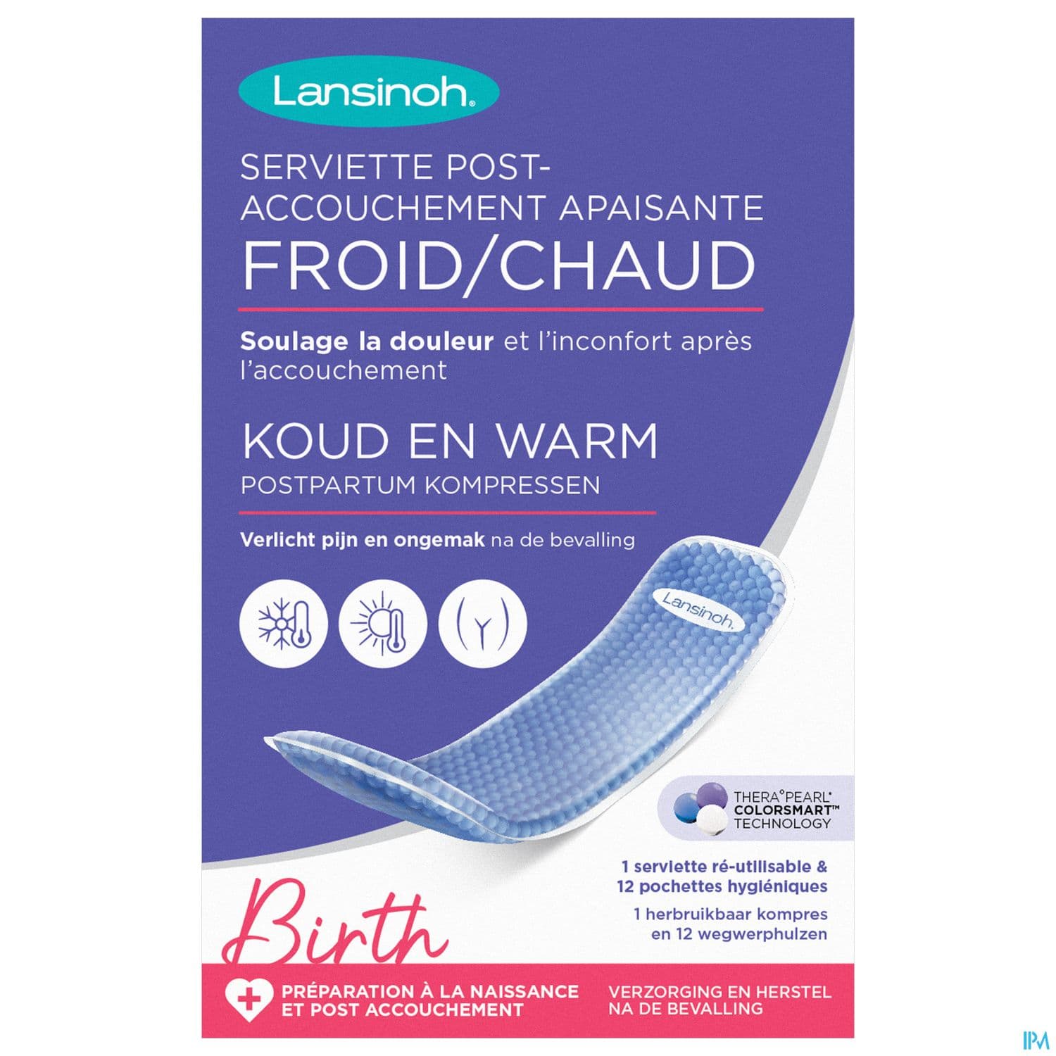 Lansinoh Serviette Post Accouchement Apaisante Reutilisable Cryotherapie Ou Thermotherapie